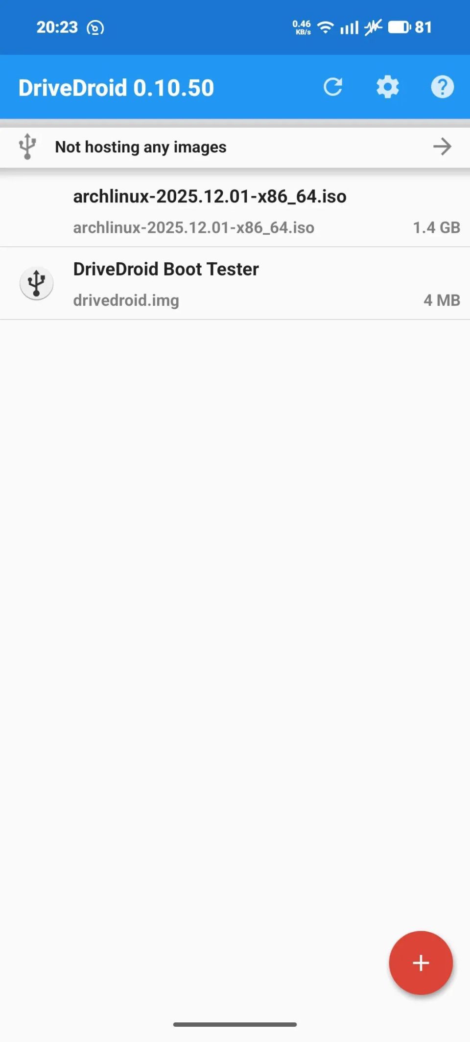 镜像列表界面